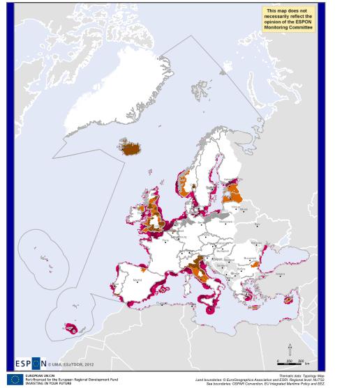 άλλες έξι ευρωπαϊκές θάλασσες που μελετηθήκαν στη παρούσα μελέτη, υπάρχουν ανάλογες περιοχές της συγκεκριμένης κατηγορίας.