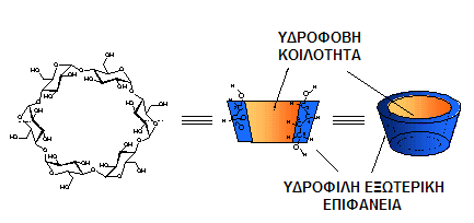 3. Δομή Οι κυκλοδεξτρίνες είναι κυκλικοί ολικοσακχαρίτες και αποτελούνται από μόρια α-dγλυκοπυρανόζης. Τα μόρια αυτά συνδέονται με α-1-4 γλυκοζιτικούς δεσμούς.