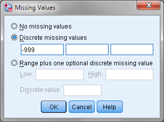 ΠΑΡΑΡΤΗΜΑ ΙI. ΕΙΣΑΓΩΓΗ ΣΤΟ SPSS 357 στήλη Missing για χρήση στη στατιστική επεξεργασία που θα επιλέξουμε.