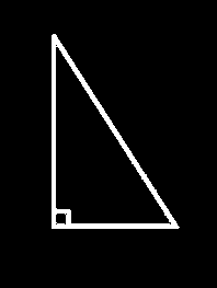 Σε ένα ορθογώνιο τρίγωνο η πλευρά που βρίσκεται απέναντι από την ορθή γωνία λέγεται υποτείνουσα και οι άλλες δύο λέγονται κάθετες πλευρές του τριγώνου, αμβλυγώνιο, όταν έχει μια γωνία αμβλεία (σχ.7).