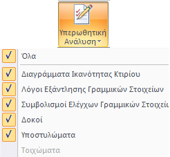 ΤΟΛ ΡΑΦ-ΥΠΕΡΩΘΗΤΙΚΗ Οδηγός Χρήσης Λόγοι Εξάντλησης Γραμμικών Στοιχείων Συμβολισμοί Ελέγχων Γραμμικών Στοιχείων Δοκοί Υποστυλώματα Τοιχώματα Η επιλογή των κεφαλαίων γίνεται είτε από την πινακίδα