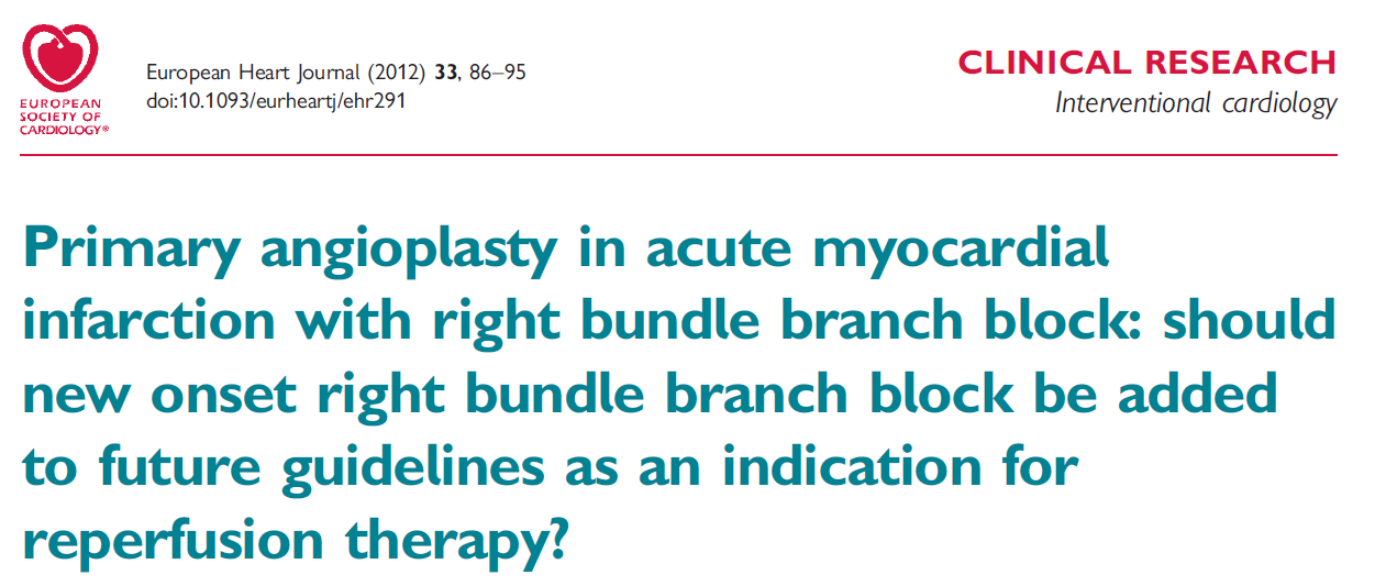 TIMI 0: 51.7% RBBB vs. 39.4% LBBB Υψηλότερο ποσοστό ppci σε νεοεμφανιζόμενο RBBB (84.