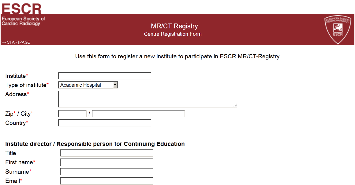 II. Αίτηση εγγραφής κέντρου Προκειμένου να γίνει η εγγραφή οποιουδήποτε χρήστη, πρέπει να προηγηθεί η εγγραφή του ιδρύματος μέσω της αιτήσεως εγγραφής η οποία παρέχεται (Centre Registration).