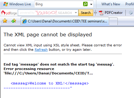 Ένα απλό XML αρχείο.