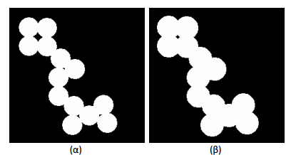 4. Προτεινόµενος αλγόριθµος όπου t =ƒ3 3 Αποτελέσµατα εφαρµογής της διαστολής σε δυαδική εικόνα εµφανίζονται στην Εικόνα 4.8.