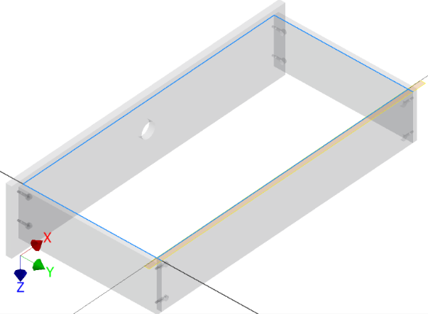 Έπειτα από τη συναρμολόγηση των εξαρτημάτων το τελικό μοντέλο του συρταριού παρουσιάζεται στην Εικόνα 9.