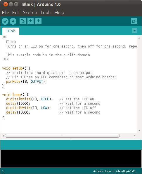 Εικόνα 3.1: Προγραμματιστικό περιβάλλον Arduino Τα Arduino προγράμματα είναι γραμμένα σε C ή C++.