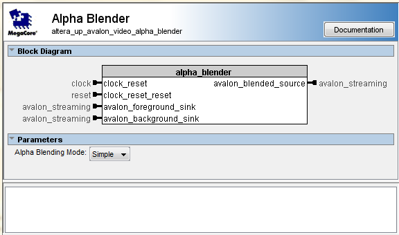 Ρυθμίσεις των SOPC Cores του Συστήματος 155 5.2.12 Ρυθμίσεις του Alpha Blender Core Το Alpha Blender Core (alpha_blender) παρέχει μια επιλογή παραμετροποίησης όπως φαίνεται στο σχήμα 5.23.