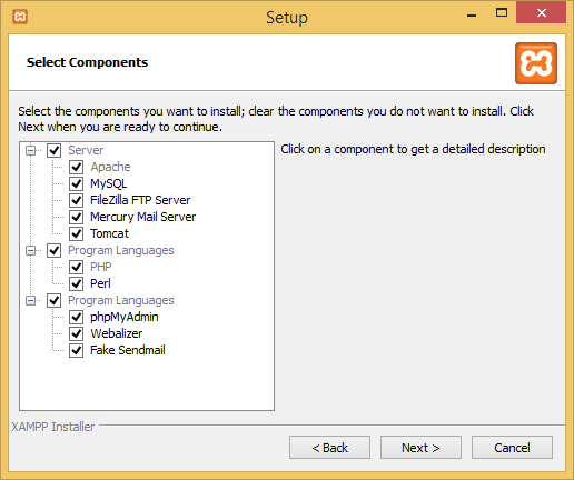 o o o phpmyadmin FileZilla FTP Server Mercury Mail Transport System Από την ηλεκτρονική διεύθυνση