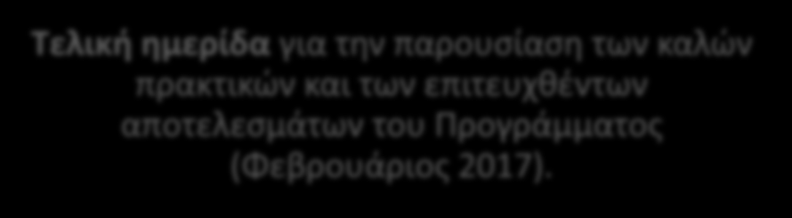 Η Επιτελική Δομή ΕΣΠΑ ΥΠΕΚΑ προγραμματίζει: Ημερίδα, κατά την οποία θα παρουσιαστεί η πρόοδος του Προγράμματος και καλές πρακτικές, στο πλαίσιο υλοποίησης των πράξεων.