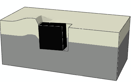 Κεφάλαιο 4 :Παραμετρική διερεύνηση της δυσκαμψίας του στροφικού ελατηρίου στην ανωδομή Σχ.4.36 Παραμορφωμένος κάνναβος στο στάδιο της αστοχίας για το μοντέλο ύψους βάθρου Hpier = 1.