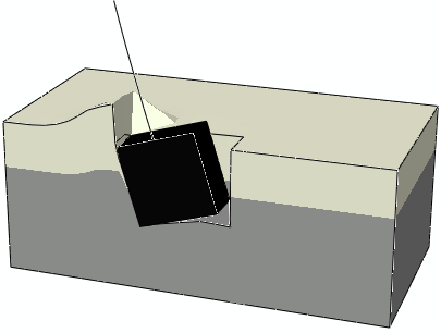 Κεφάλαιο 4 :Παραμετρική διερεύνηση της δυσκαμψίας του στροφικού ελατηρίου στην ανωδομή Σχ.4.42 Παραμορφωμένος κάνναβος στο στάδιο της αστοχίας για το μοντέλο ύψους βάθρου Hpier = 6m και δείκτη δυσκαμψίας kr = 1.