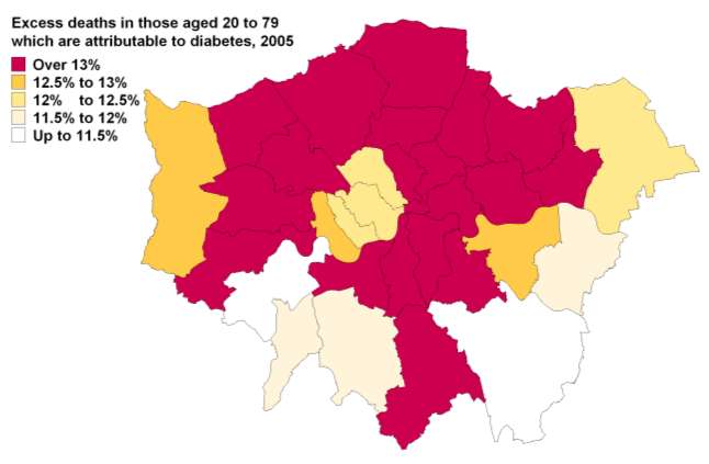 without diabetes within a given area Source: Office for National Statistics Crown copyright material is reproduced with