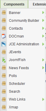 Δηθόλα 9: Σν Article Manager. 2.2.2.2 Το μενού Components Δηθόλα 10: Σν κελνύ Components Σα components είλαη νη πην ζεκαληηθέο επεθηάζεηο γηα έλα Joomla site.