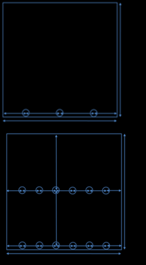 Exercise 6 (3/5) The total area swept by the blades of the turbine is: 3 x π x 5 2 = 235,5 m 2 This is the selected siting A second alternative for turbine siting is