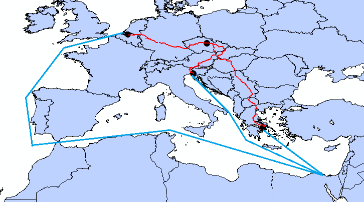 19 ώρες (0,8 ημέρες) 198 $/TEU 15 ώρες (0,6 ημέρες) 158 $/TEU Παρντουμπίτσα 120 ώρες (5 ημέρες) πιλοτική λειτουργία 84 ώρες (3,5 ημέρες) στόχος 442 $/TEU 36,6 ημέρες 1018 $/TEU 28,5 ημέρες 791 $/TEU