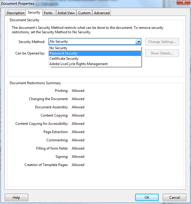 Δηθόλα 13: Security Method Password Security. 2.4.