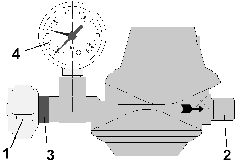 Ρυθμιστής χαμηλής 1.5 kg/h τύπος CN 61-DS/-DS.