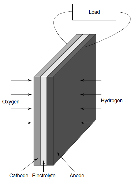 απλούστερη περίπτωση είνα καθαρό υδρογόνο και με μια οξειδοτική ουσία στην κάθοδο, η οποία στην απλούστερη περίπτωση είναι καθαρό οξυγόνο.