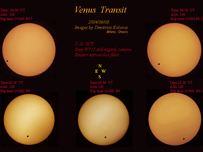 Η μαύρη σιλουέτα του Πλανήτη Αφροδίτη (Venus) θα πραγματοποιήσει Διάβαση (Transit) κατά μήκος του Ηλιακού Δίσκου, η οποία θα διαρκέσει 6+ ½ περίπου ώρες.