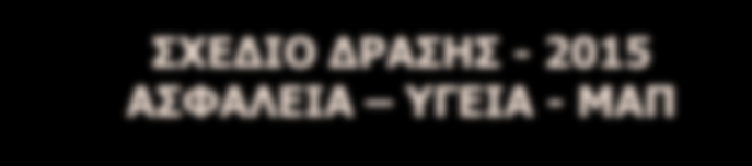 ΣΧΕΔΙΟ ΔΡΑΣΗΣ - 2015 ΑΣΦΑΛΕΙΑ ΥΓΕΙΑ - ΜΑΠ Όλοι μαζί για την Χρονοδιάγραμμα Η δράση θα διαρκέσει το 2015