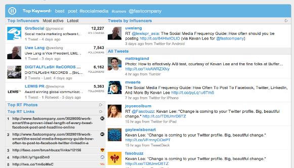 https://klout.com/home Twazzup: Twazzup είναι μια μεγάλη μηχανή αναζήτησης για τους social media αρχάριους που ψάχνουν για ένα εργαλείο παρακολούθησης Twitter.
