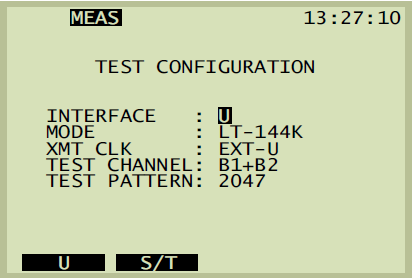 2. Δπηιέγνπκε ην IDSL TEST 3. Δπηιέγνπκε ην TEST CONFIGURATION. ηελ νζόλε εκθαλίδεηαη ην ρήκα 28. 4. πλδένπκε ηε ζπζθεπή ζην θύθισκα IDSL.