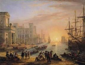 Λιμάνι στο ηλιοβασίλεμα (Claude Lorrain ) Καλλιτεχνικό ρεύμα που ξεκίνησε γύρω στα 1550 ως αντίδραση στον εξεζητημένο μανιερισμό και θεωρεί ως ιδανικό την ελληνορωμαϊκή αρχαιότητα.