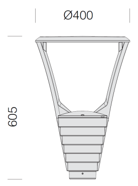 4000 A.T 63 Φωτιστικό με LED, επί κορυφής ιστού. (σχ.