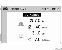 Όργανα και χειριστήρια 113 Τυχόν στάσεις στη διαδρομή κατά τις οποίες ο διακόπτης ανάφλεξης είναι κλειστός δεν συμπεριλαμβάνονται στους υπολογισμούς.