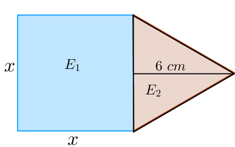 β) Να αποδείξετε ότι το εμβαδόν του ΑΕΔ είναι διπλάσιο από το εμβαδόν του ΒΓΕ. α) Αν η πλευρά του τετραγώνου ΑΒΓΔ είναι x, τότε το εμβαδόν του Ε = x.