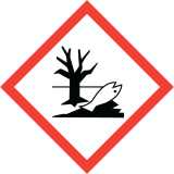 Πικτογράμματα κινδύνου: Προειδοποιητική λέξη: ΠΡΟΣΟΧΗ Δηλώσεις επικινδυνότητας (Hazard statements): Η361d H400 Ύποπτο για πρόκληση βλάβης στο έμβρυο. Πολύ τοξικό για τους υδρόβιους οργανισμούς.