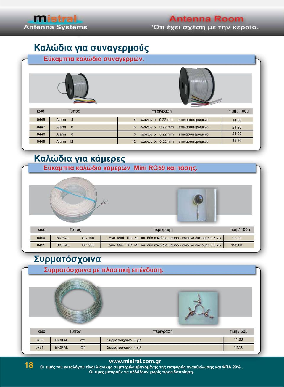 Alarm 12 12 κλόνων X,22 mm επικασσιτερωμένο 14,5 21,2 24,2 35,8 Καλώδια για κάμερες Εύκαμπτα καλώδια καμερών Mini RG59 και τάσης.