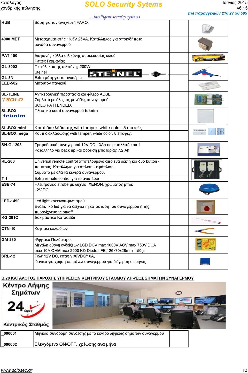 Steinel GL-3N Extra μύτη για τo ανωτέρω EEB-502 Μπουτόν πανικού SL-TLINE SL-BOX Αντικεραυνική προστασία και φίλτρο ADSL. Συμβατό με όλες τις μονάδες συναγερμού. SOLO PATTENDED.