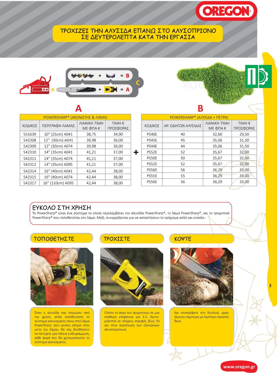 (40cm) A041 42,44 38,00 542315 16'' (40cm) A074 42,44 38,00 542317 16'' (110cm) A095 42,44 38,00 + B POWERSHARP (ΑΛΥΣΙΔΑ + ΠΕΤΡΑ) ΛΙΑΝΙΚΗ ΤΙΜΗ ΚΩΔΙΚΟΣ ΑΡ.