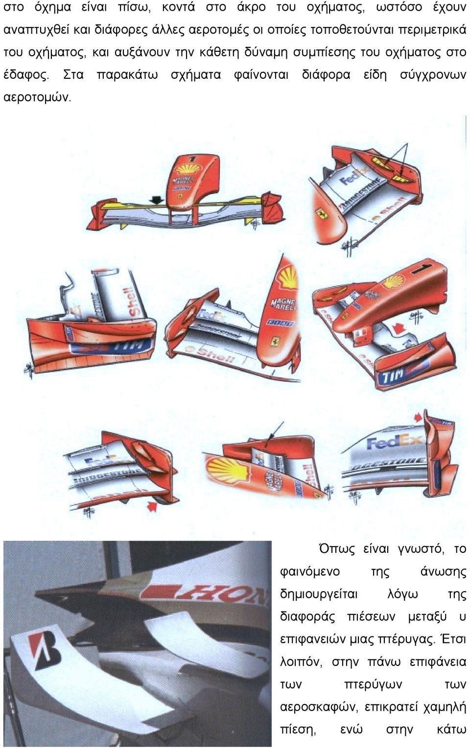 Στα παρακάτω σχήματα φαίνονται διάφορα είδη σύγχρονων αεροτομών.