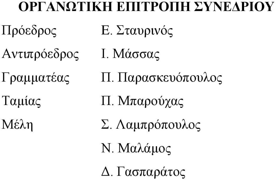 Μάσσας Γραμματέας Π.