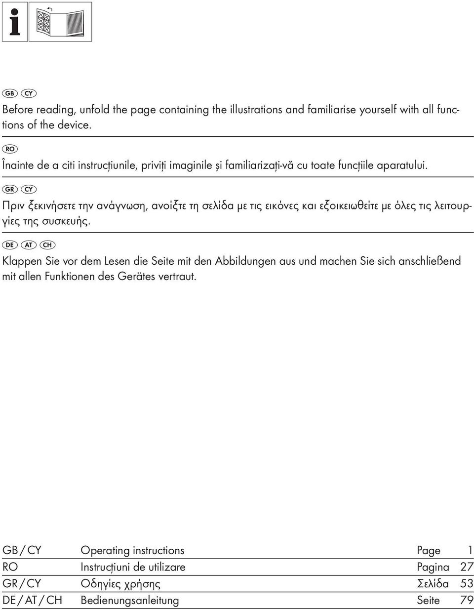 Πριν ξεκινήσετε την ανάγνωση, ανοίξτε τη σελίδα με τις εικόνες και εξοικειωθείτε με όλες τις λειτουργίες της συσκευής.