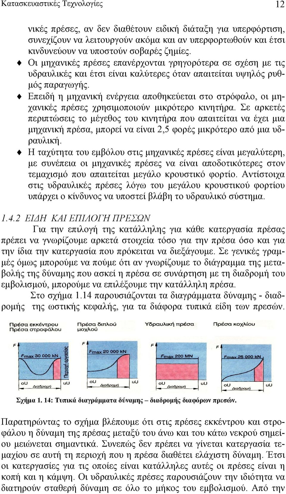 Επειδή η μηχανική ενέργεια αποθηκεύεται στο στρόφαλο, οι μηχανικές πρέσες χρησιμοποιούν μικρότερο κινητήρα.