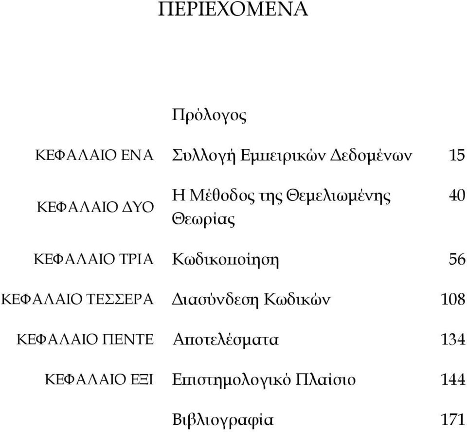 Κωδικοποίηση 56 ΚΕΦΑΛΑΙΟ ΤΕΣΣΕΡΑ Διασύνδεση Κωδικών 108 ΚΕΦΑΛΑΙΟ