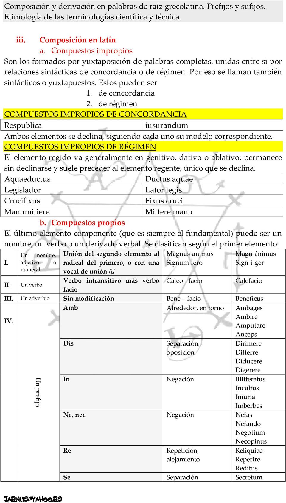 de régimen COMPUESTOS IMPROPIOS DE CONCORDANCIA Respublica iusurandum Ambos elementos se declina, siguiendo cada uno su modelo correspondiente.