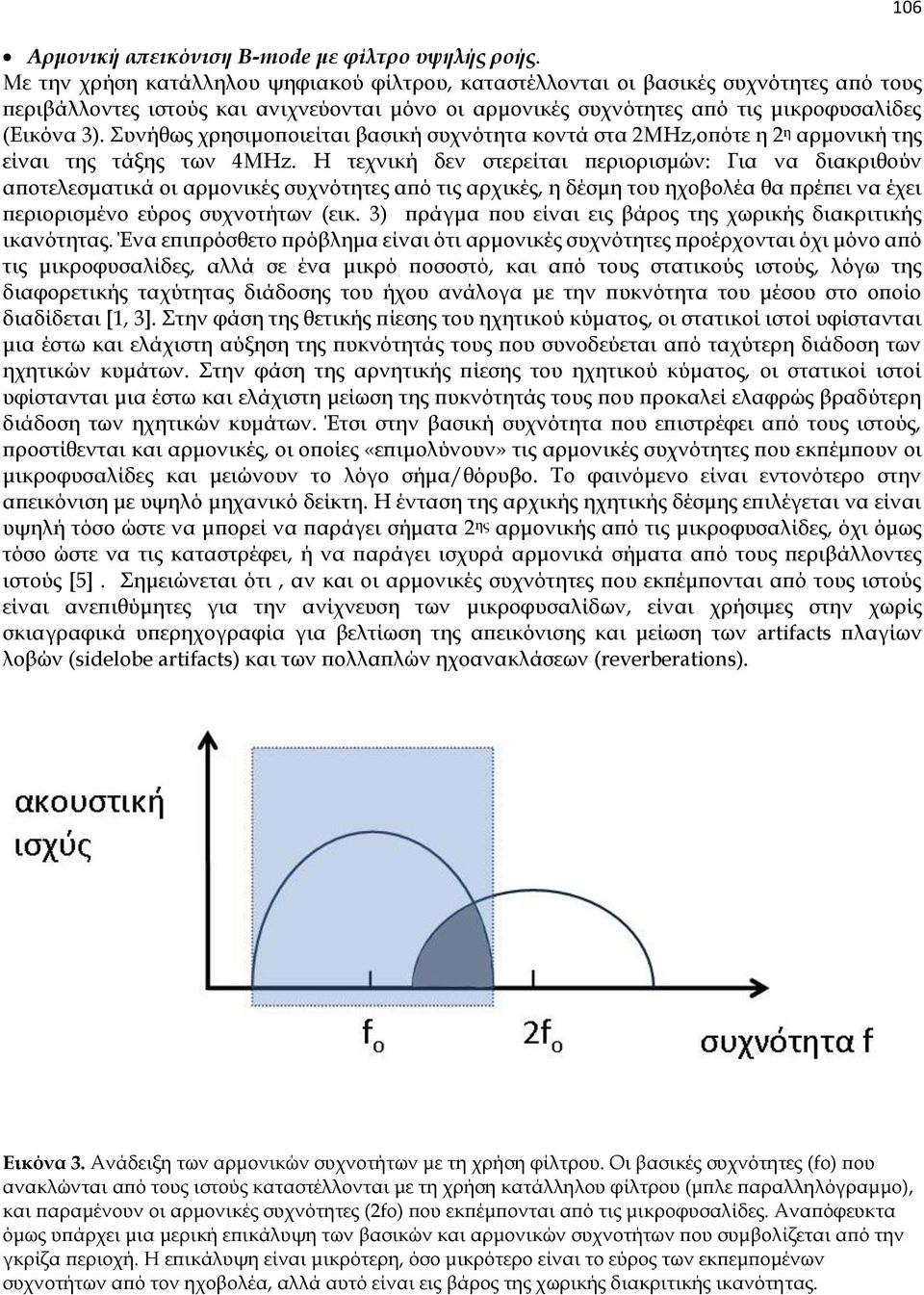 Συνήθως χρησιμοποιείται βασική συχνότητα κοντά στα 2MHz,οπότε η 2 η αρμονική της είναι της τάξης των 4MHz.