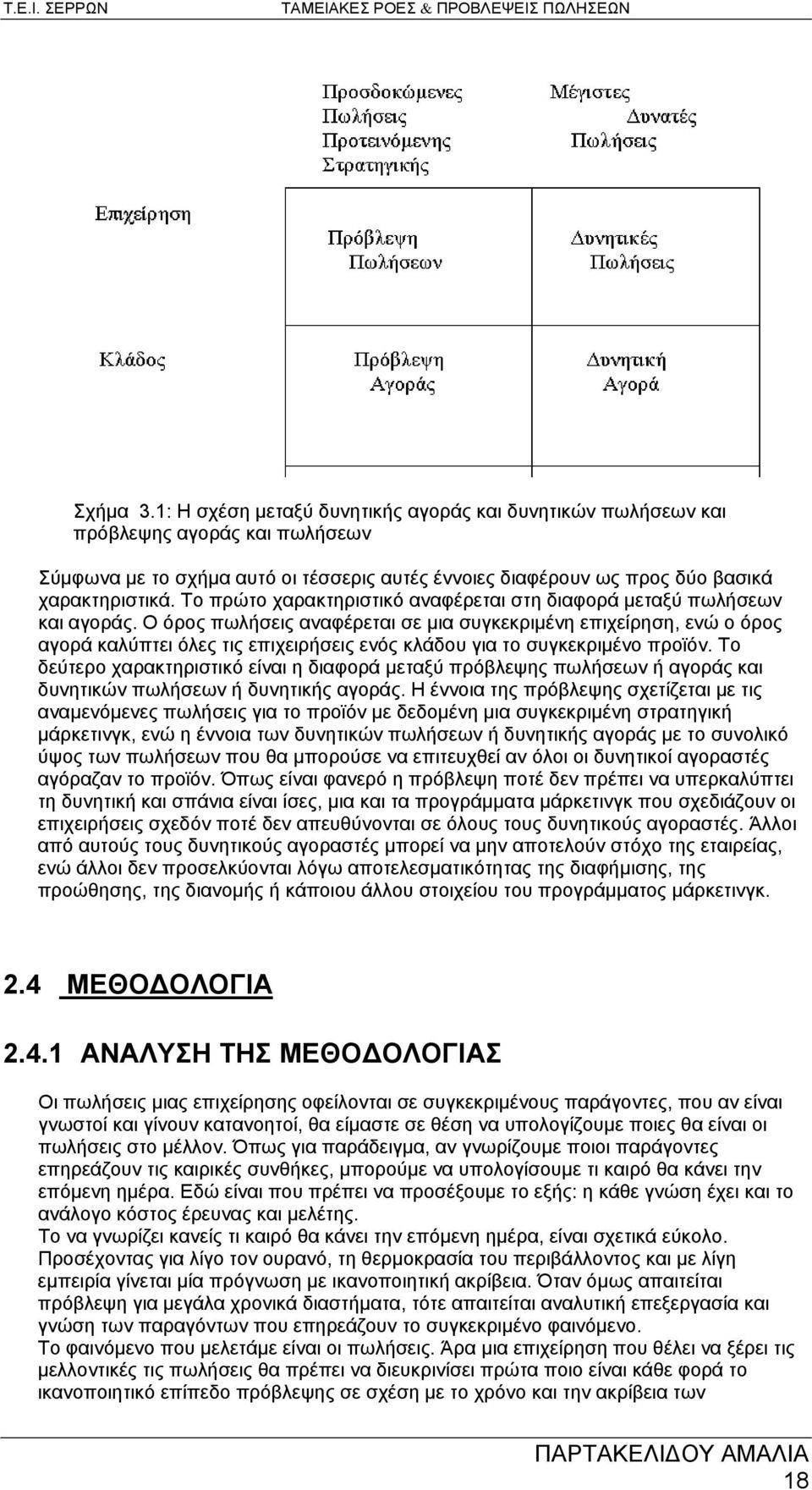 Ο όρος πωλήσεις αναφέρεται σε μια συγκεκριμένη επιχείρηση, ενώ ο όρος αγορά καλύπτει όλες τις επιχειρήσεις ενός κλάδου για το συγκεκριμένο προϊόν.