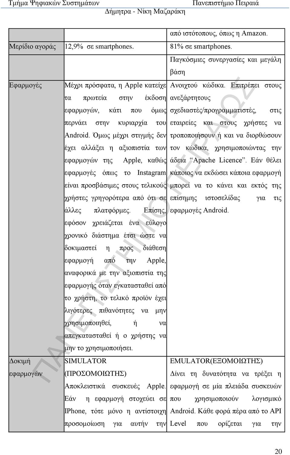 Επίσης, εφόσον χρειάζεται ένα εύλογο χρονικό διάστημα έτσι ώστε να δοκιμαστεί η προς διάθεση εφαρμογή από την Apple, αναφορικά με την αξιοπιστία της εφαρμογής όταν εγκατασταθεί από το χρήστη, το