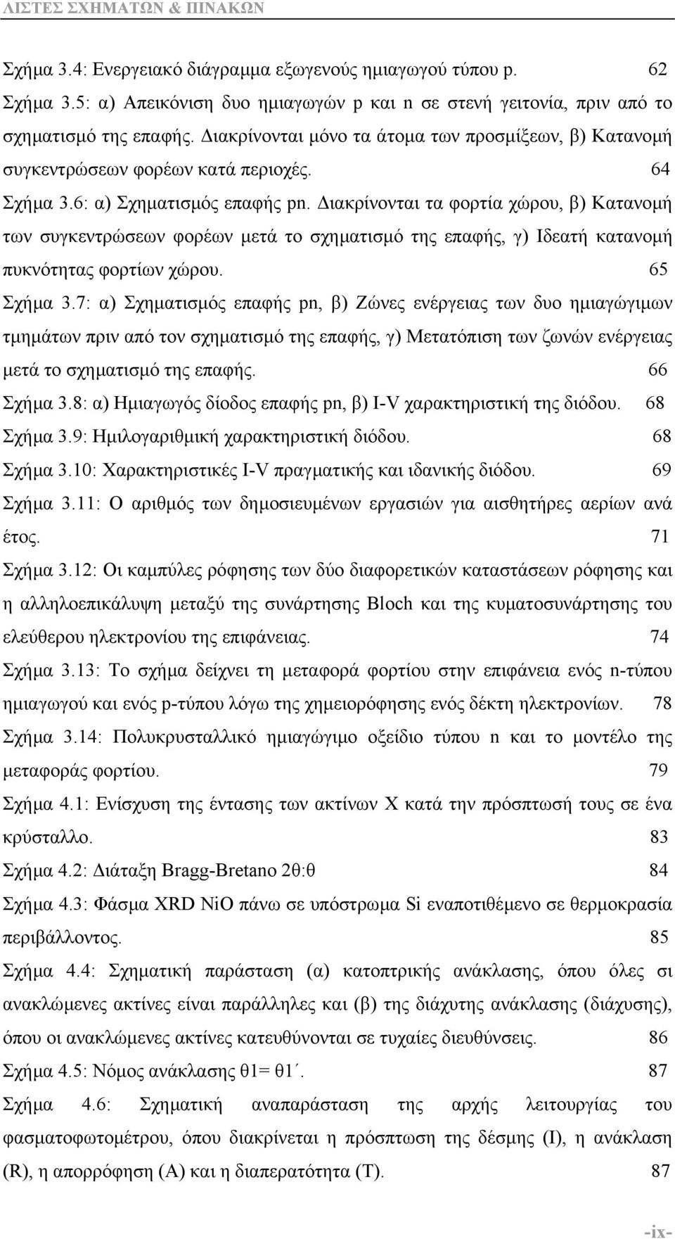 ιακρίνονται τα φορτία χώρου, β) Κατανοµή των συγκεντρώσεων φορέων µετά το σχηµατισµό της επαφής, γ) Ιδεατή κατανοµή πυκνότητας φορτίων χώρου. 65 Σχήµα 3.