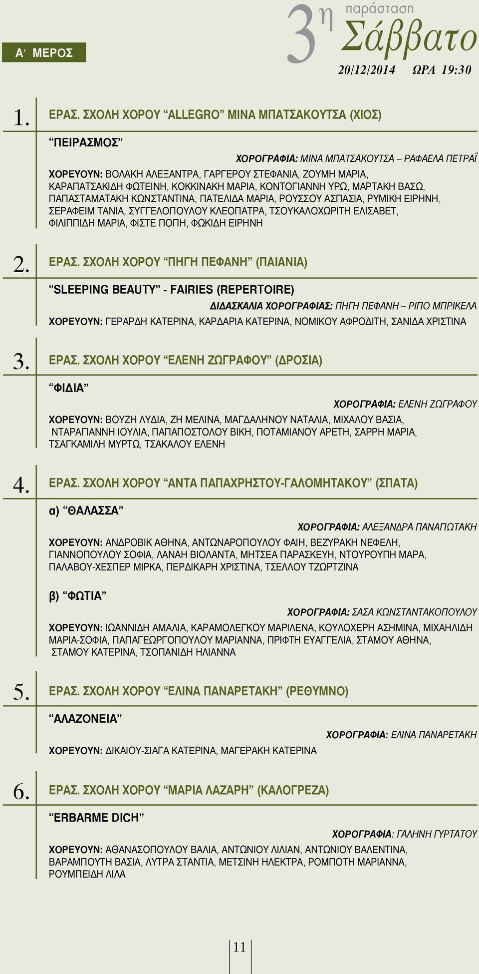 ΚΟΝΤΟΓΙΑΝΝΗ ΥΡΩ, ΜΑΡΤΑΚΗ ΒΑΣΩ, ΠΑΠΑΣΤΑΜΑΤΑΚΗ ΚΩΝΣΤΑΝΤΙΝΑ, ΠΑΤΕΛΙΔΑ ΜΑΡΙΑ, ΡΟΥΣΣΟΥ ΑΣΠΑΣΙΑ, ΡΥΜΙΚΗ ΕΙΡΗΝΗ, ΣΕΡΑΦΕΙΜ ΤΑΝΙΑ, ΣΥΓΓΕΛΟΠΟΥΛΟΥ ΚΛΕΟΠΑΤΡΑ, ΤΣΟΥΚΑΛΟΧΩΡΙΤΗ ΕΛΙΣΑΒΕΤ, ΦΙΛΙΠΠΙΔΗ ΜΑΡΙΑ, ΦΙΣΤΕ