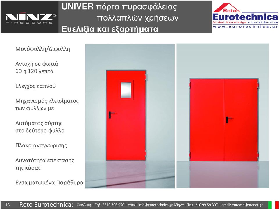 Μηχανισμός κλεισίματος των φύλλων με προτεραιότητα Αυτόματος σύρτης στο