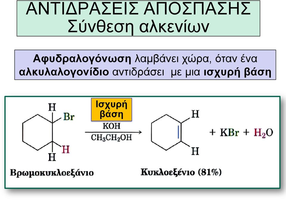 χώρα, όταν ένα αλκυλαλογονίδιο