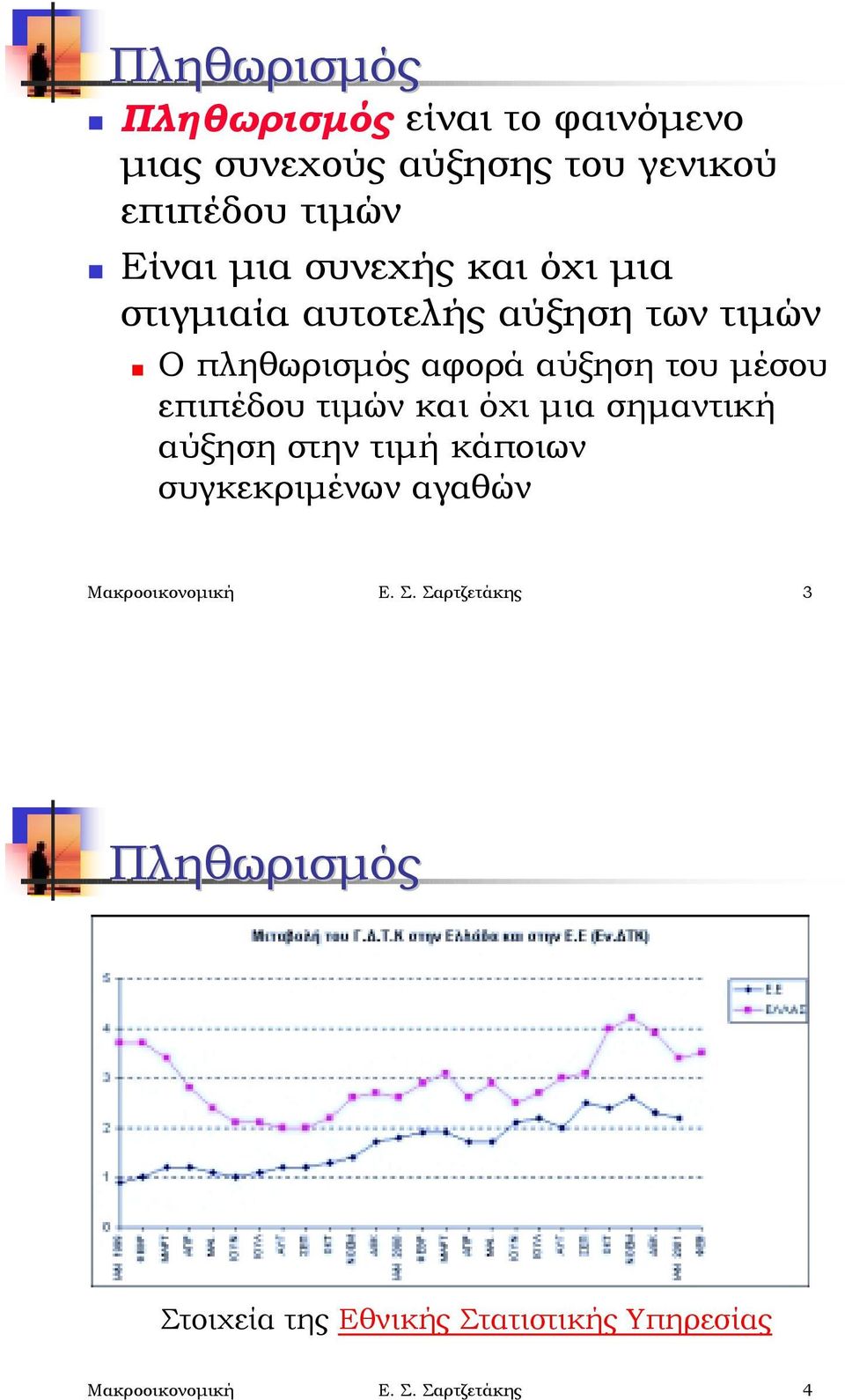 Ο πληθωρισμός αφορά αύξηση του μέσου επιπέδου τιμών και όχι μια σημαντική αύξηση στην τιμή κάποιων