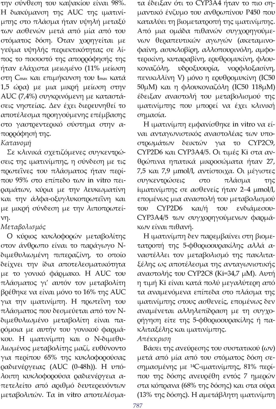 (7,4%) συγκρινόμενη με καταστάσεις νηστείας. Δεν έχει διερευνηθεί το αποτέλεσμα προηγούμενης επέμβασης στο γαστρεντερικό σύστημα στην α πορρόφησή της.